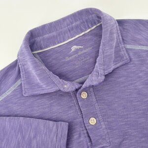 Tommy Bahama Mens Purple Short Sleeve Performance Polo Size LG